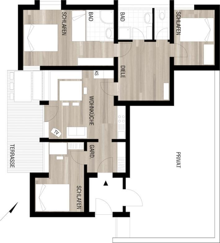 사슈른 Haus Gueatli 아파트 외부 사진